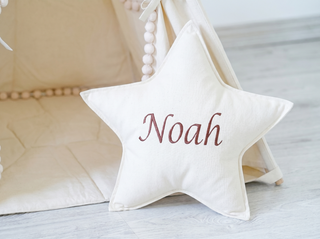 Teepee Pillow | Handmade Cotton Kids Cushion, Star or Square