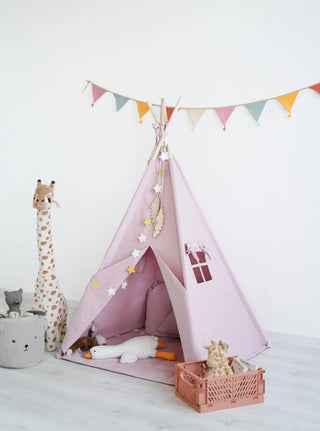 Pink Kids Teepee Tent | Handmade Cotton Play Tent for Girls