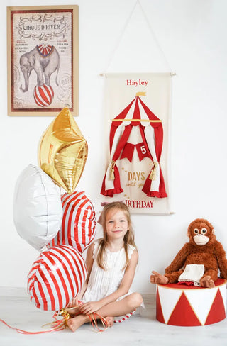 Birthday Countdown, Kids Countdown, Advent Calendar, Countdown Birthday Calendar, Interactive Countdown, Nursery decor circus, Circus Decor