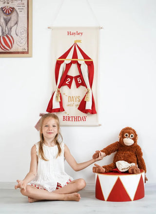 Birthday Countdown, Kids Countdown, Advent Calendar, Countdown Birthday Calendar, Interactive Countdown, Nursery decor circus, Circus Decor