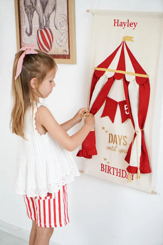 Birthday Countdown, Kids Countdown, Advent Calendar, Countdown Birthday Calendar, Interactive Countdown, Nursery decor circus, Circus Decor