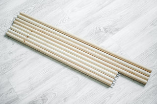 Teepee Poles Set with Stabilizer | 4 Beech Wood Poles for Kids Teepee