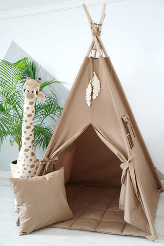 Caramel Kids Teepee Tent | Handmade Cotton Play Tent for Boys
