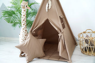 Caramel Kids Teepee Tent | Handmade Cotton Play Tent for Boys