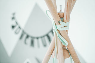 Mint Green Kids Teepee Tent | Handmade Cotton Indoor Play Tent
