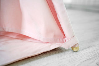 Blush Pink Girls Teepee Tent | 5-Pole Handmade Cotton Kids Play Tent