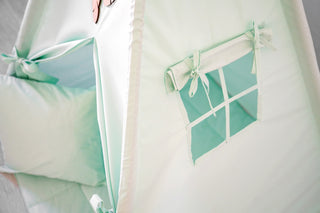Mint Green Kids Teepee Tent | Handmade Cotton Indoor Play Tent