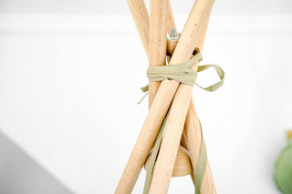Olive Green Kids Teepee Tent | Large 5-Pole Handmade Cotton Play Tent
