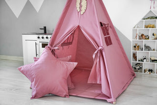 Raspberry Pink Kids Teepee Tent | Handmade Cotton Kids Play Tent