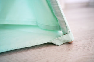 Mint Green Kids Teepee Tent | Large 5-Pole Handmade Cotton Play Tent