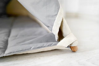 Natural and Grey Kids Teepee Tent | Handmade Cotton Indoor Play Tent