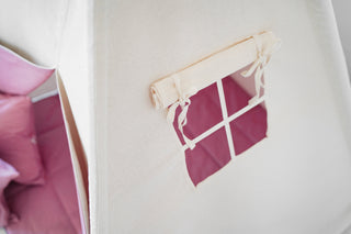 Natural and Rose Kids Teepee Tent | Handmade Cotton Kids Play Tent