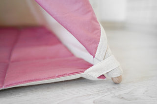Natural and Rose Kids Teepee Tent | Handmade Cotton Kids Play Tent