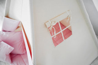 Natural and Pink Kids Teepee Tent | Handmade Cotton Play Tent for Girls