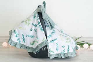 Baby car seat cover, Girl car seat canopy, Personalized carseat cover, baby car seat canopy
