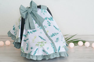 Baby car seat cover, Girl car seat canopy, Personalized carseat cover, baby car seat canopy