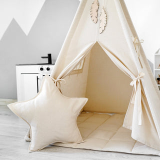 Teepee Pillow | Handmade Cotton Kids Cushion, Star or Square