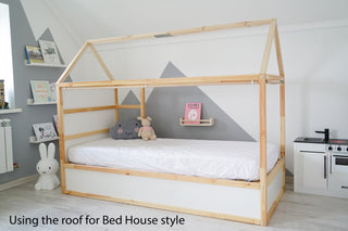 Ikea Kura roof for house bed, Kura wooden roof frame, roof frame for Ikea Kura, Kura Bed Accessories, Ikea Kura Hack, Kura bunk bed roof