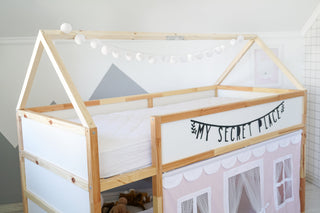 Ikea Kura roof for house bed, Kura wooden roof frame, roof frame for Ikea Kura, Kura Bed Accessories, Ikea Kura Hack, Kura bunk bed roof