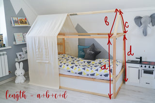 Montessori Bed Canopy - Ivory One-Piece Drape