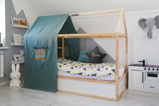 Montessori Bed Canopy - Hunter Green One-Piece Drape