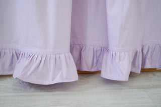 IKEA KURA Bunk Bed Curtains with Ruffles - Lilac Cotton