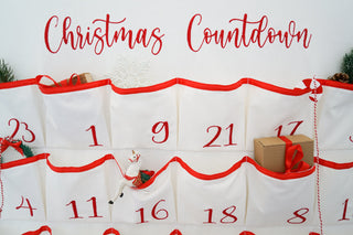 IKEA Kura Bunk Bed Curtains - Christmas Advent Calendar Side Panel with 24 Pockets