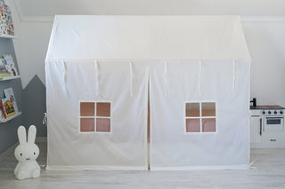 IKEA Kura Bed Tent - Full Cotton House Cover with Windows