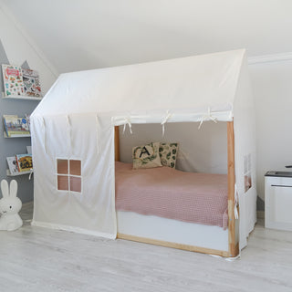 IKEA Kura Bed Tent - Full Cotton House Cover with Windows