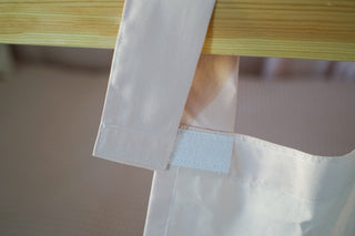IKEA KURA Floor Bed Curtains - Blush Pink Full-Length Tab Top Cotton