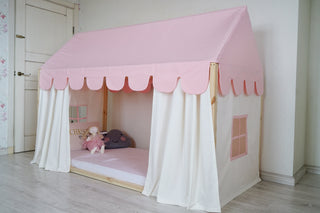 House Bed Curtains, Montessori Bed Curtains, Customized Montessori Bed Canopy, Canopy for Bed Frame, House Bed Tent, House Bed Canopy