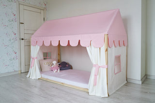 Customized Montessori Bed Canopy, Montessori Bed Curtains, House Bed Curtains, House Bed Canopy, Canopy for Bed Frame, House Bed Tent