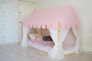 House Bed Curtains, Montessori Bed Curtains, Customized Montessori Bed Canopy, Canopy for Bed Frame, House Bed Tent, House Bed Canopy