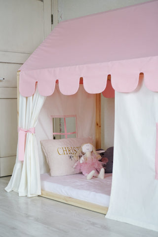 Montessori Bed Curtains, House Bed Curtains, House Bed Canopy, Customized Montessori Bed Canopy, Canopy for Bed Frame, House Bed Tent