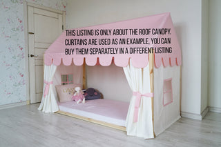 Roof canopy for house bed, Customized Montessori Bed Canopy,  Roof canopy for Montessori house bed, House Bed Canopy, Canopy for Bed Frame