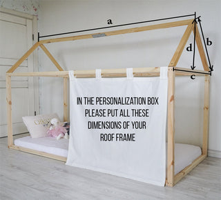 Roof canopy for house bed, Customized Montessori Bed Canopy,  Roof canopy for Montessori house bed, House Bed Canopy, Canopy for Bed Frame