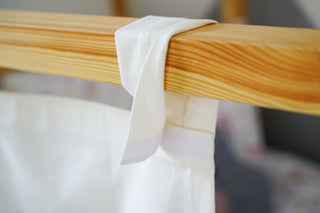 Curtains for IKEA Kura House Bed - Loop Top Panels with Scallop Roof Canopy