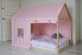 Canopy House Bed - Pink Teflon Roof, Made to Your Measurements