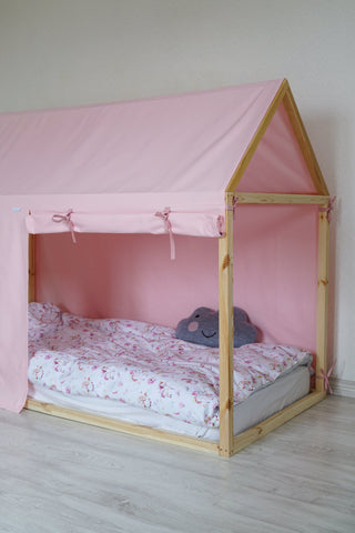 Canopy House Bed - Pink Teflon Roof, Made to Your Measurements