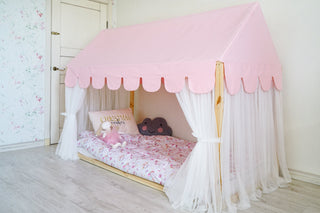 House Bed Curtains, Montessori Bed Curtains, Customized Montessori Bed Canopy, Canopy for Bed Frame, House Bed Tent, House Bed Canopy