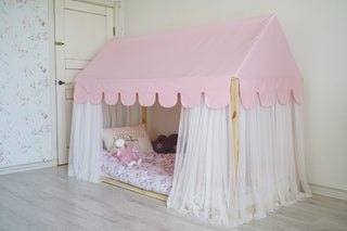 House Bed Curtains, Montessori Bed Curtains, Customized Montessori Bed Canopy, Canopy for Bed Frame, House Bed Tent, House Bed Canopy