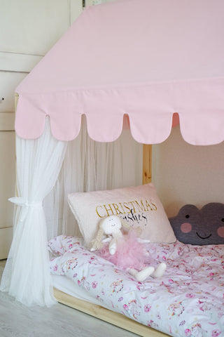 House Bed Curtains, Montessori Bed Curtains, Customized Montessori Bed Canopy, Canopy for Bed Frame, House Bed Tent, House Bed Canopy
