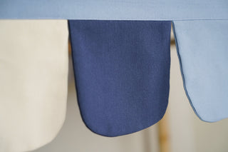 IKEA Kura Hack - Blue Roof Canopy with Colorful Scallop Edge
