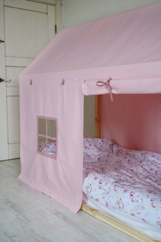 Canopy House Bed - Pink Teflon Roof, Made to Your Measurements