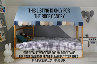 IKEA Kura Hack - Blue Roof Canopy with Colorful Scallop Edge
