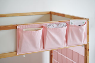 Bunk bed organizer, Ikea Kura pockets, Kura bed organizer, Ikea Bed Curtain, Ikea Kura Hack, Kura Bed Decor