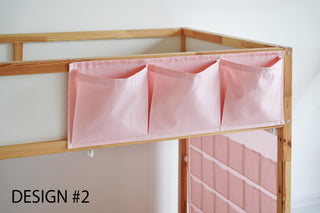 Bunk bed organizer, Ikea Kura pockets, Kura bed organizer, Ikea Bed Curtain, Ikea Kura Hack, Kura Bed Decor