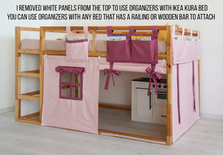 Ikea Kura organizer, Bunk bed organizer, Hanging crib organizer, Ikea Kura pockets, Wall storage for nursery, Diapers Organizer