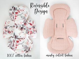 4moms Mamaroo Newborn Insert - Burgundy Eucalyptus and Dusty Rose Waffle