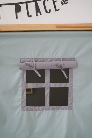IKEA KURA Bed Curtains - Two-Tone Cotton with Custom Color Combination